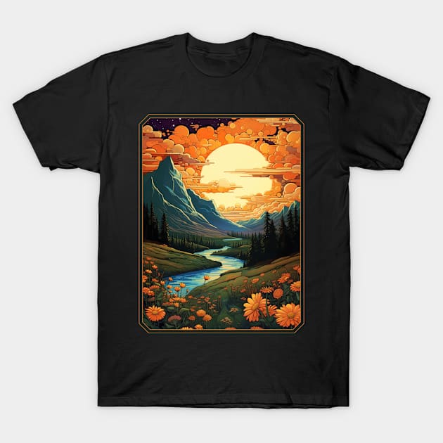 Mountain Euphoria Night T-Shirt by gibah